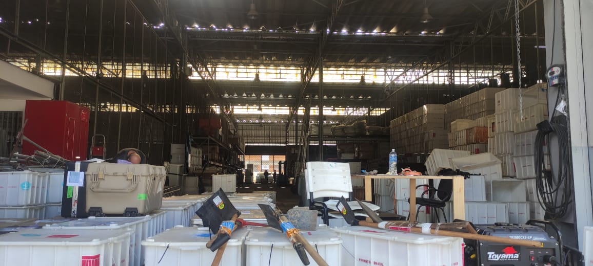 Local destinado ao depósito de materiais na sede da ESANTAR no Rio de Janeiro/RJ